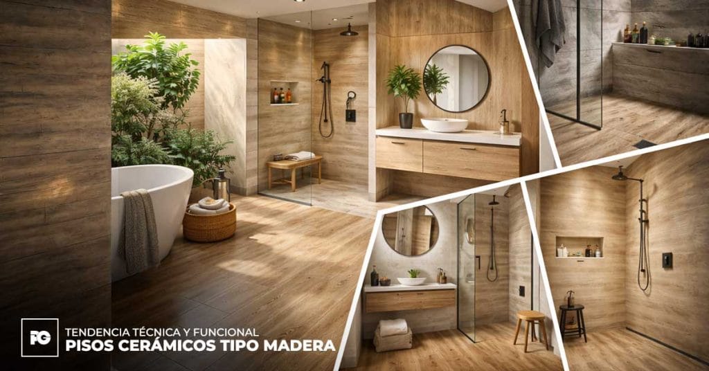 Pisos cerámicos tipo madera